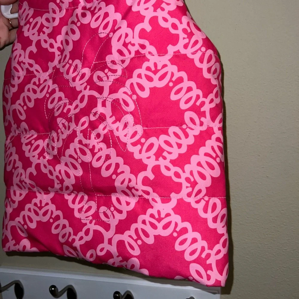 Lilly Pulitzer Pink Patterned Puffer Vest